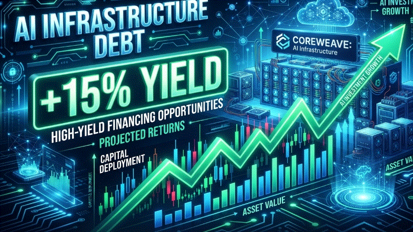 CoreWeave sinks 16% as its bond yield nears 15%