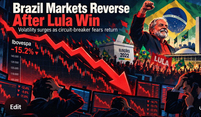 Lula wins, Brazil markets brace for shock sell-off; Tokyo Brazil ETF plunges ~15% 