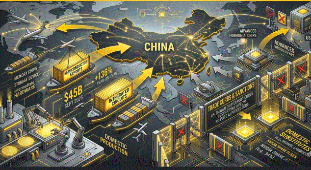 China’s chip exports jump 136% to $45B as AI memory crunch lifts prices