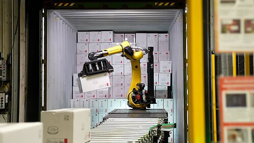 XYZ Robotics Deploys RockyOne Robots to Automate Goods Receiving at BAUHAUS Warehouse in Germany