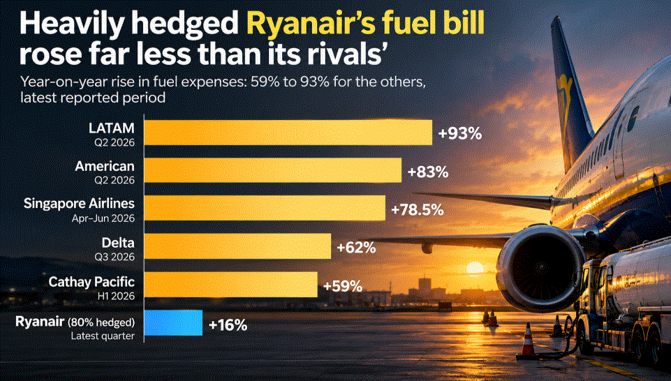 The world’s airlines are paying $100 billion more for fuel this year.