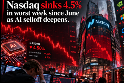 Nasdaq sinks 4.5% in worst week since June as AI selloff deepens