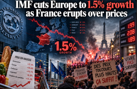 IMF cuts Europe to 1.5% growth as France erupts over prices