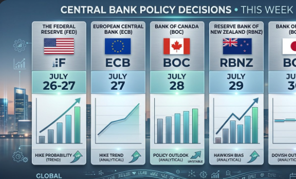 Central banks' super week: Fed, ECB, BoJ seen holding; Canada may hike